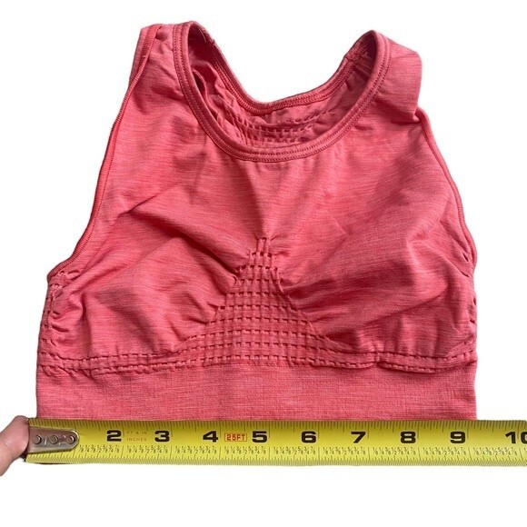 Sweaty Betty Size S‎ Stamina Long Line Sports Bra Seamless Bright Coral Pink - Picture 6 of 7